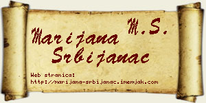 Marijana Srbijanac vizit kartica